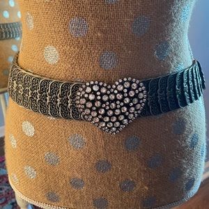 Metal stretchy Belt with Hesrt